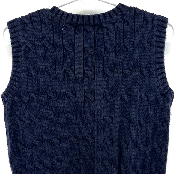 POLO by RALPH LAUREN Toddler Sweater Vest DARK BLUE Cable-Knit PREPPY BOYS 3T - Picture 5 of 5
